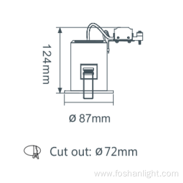 Recessed Adjustable Trimless Ceiling Led Downlight